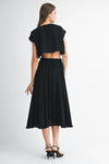 Creamsicle Two Piece Skirt Set in Black