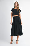 Creamsicle Two Piece Skirt Set in Black