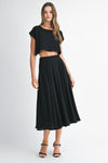 Creamsicle Two Piece Skirt Set in Black