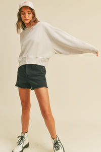 Cropped Long Sleeve Sweatshirt