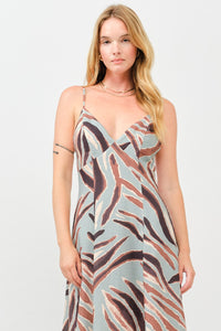 Wild One Printed Open Back Maxi Dress