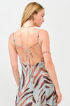 Wild One Printed Open Back Maxi Dress