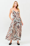 Wild One Printed Open Back Maxi Dress