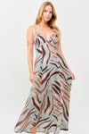 Wild One Printed Open Back Maxi Dress
