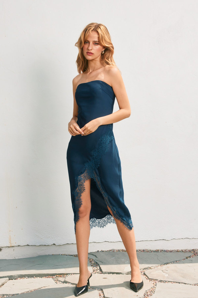 Emerald Lights Strapless Dress