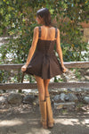Chocolate Mini Stretch Poplin