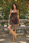 Chocolate Mini Stretch Poplin
