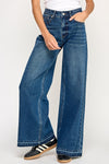 Raw Hem Wide Leg Jeam