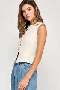Walk on By Sleeveless Sweater