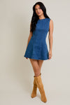 Fit and Flare Denim Dress