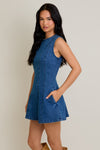 Fit and Flare Denim Dress