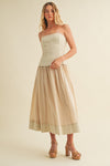 Tonal Corset Maxi Dress
