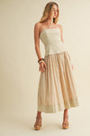 Tonal Corset Maxi Dress