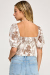 Toile Corset Top In Chocolate
