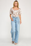 Toile Corset Top In Chocolate