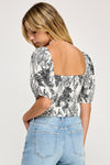Toile Corset Top In Black