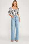 Toile Corset Top In Black
