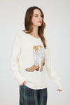 Kick Up Your Boots Western Sweater
