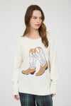 Kick Up Your Boots Western Sweater