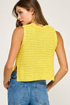 Sleeveless Sweater Knit Top in Yellow