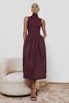 Sleeveless Mock Neck Midi Dress MORE COLORS