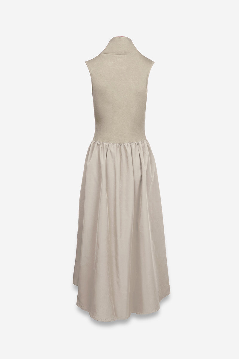 Sleeveless Mock Neck Midi Dress MORE COLORS