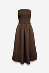 Tube Top Maxi Dress in Chocolate
