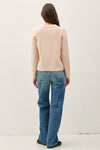Crew Neck Pull Over Sweater in Blush