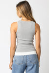 Rebecca Double Layered Tank Top in Grey