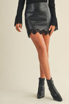 Scalloped Vegan Leather
