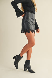 Scalloped Vegan Leather