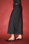 Polka Dot Mid Rise Maxi Skirt