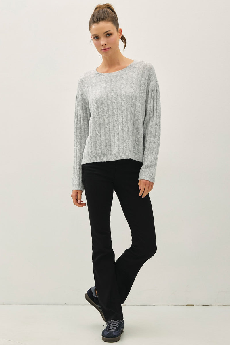 Cable Knit Pullover Sweater