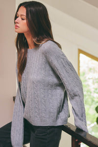 Cable Knit Pullover Sweater