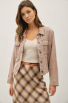 Cropped Tencel Jacket in Mauve
