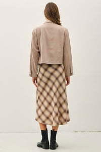 Cropped Tencel Jacket in Mauve