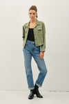 Cropped Tencel Jacket in Sage