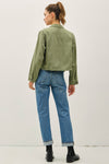 Cropped Tencel Jacket in Sage