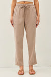 Tappered Crop Pant in Mauve