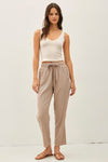 Tappered Crop Pant in Mauve