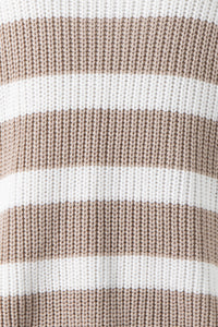 Striped Sweater in Taupe