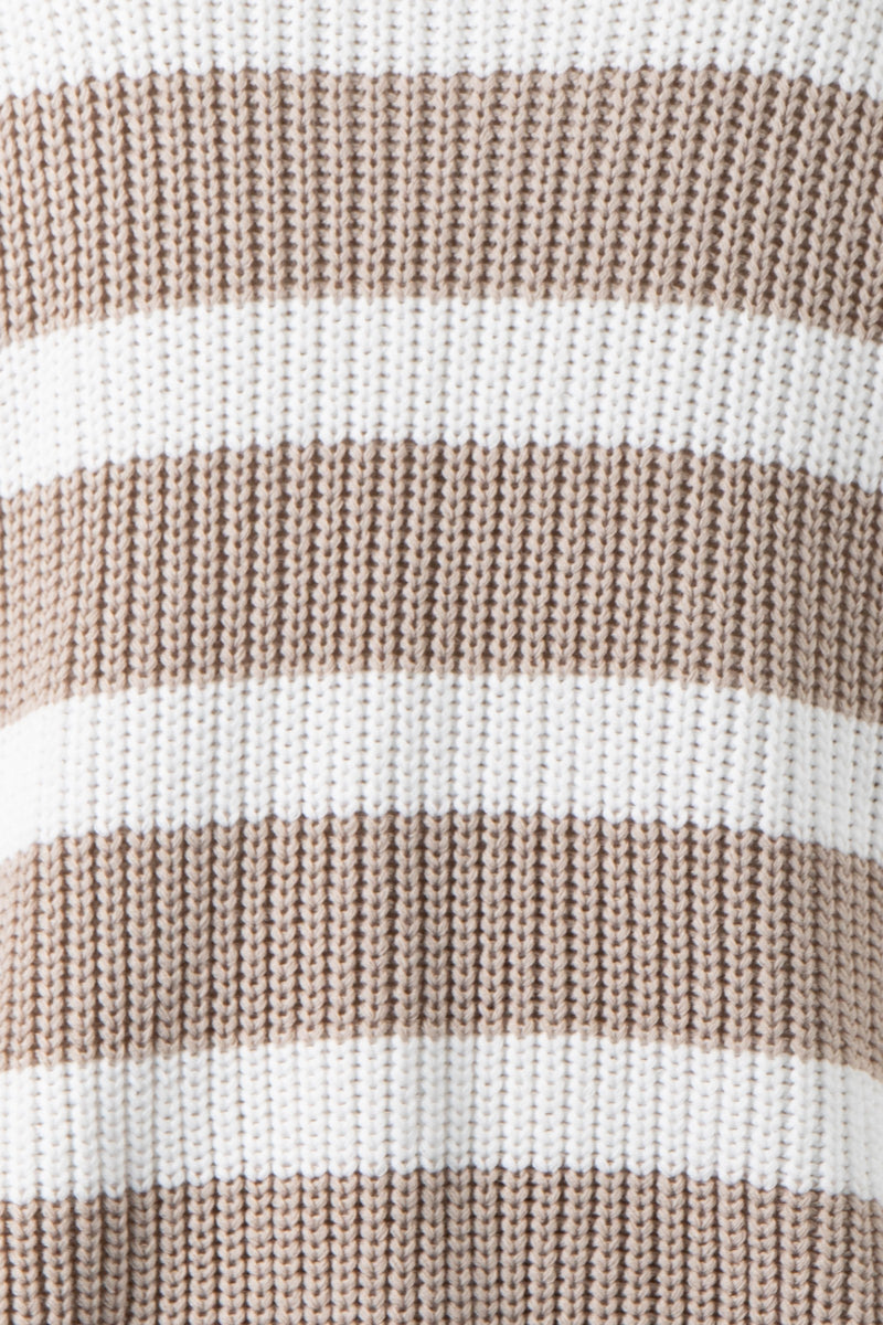 Striped Sweater in Taupe