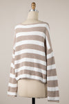 Striped Sweater in Taupe