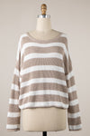 Striped Sweater in Taupe