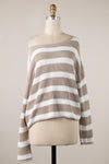 Striped Sweater in Taupe