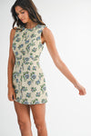 Floral Jacquard Mini Dress