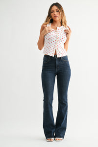 Taylor Skinny Flare Jean in Dark Denim