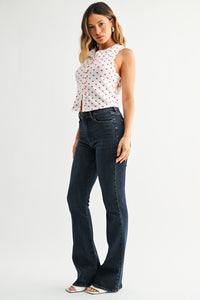 Taylor Skinny Flare Jean in Dark Denim