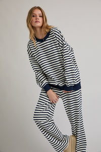 Striped Crewneck Sweatshirt with Pants