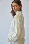 Seam Detail Long Sleeve Sweater in Ivory